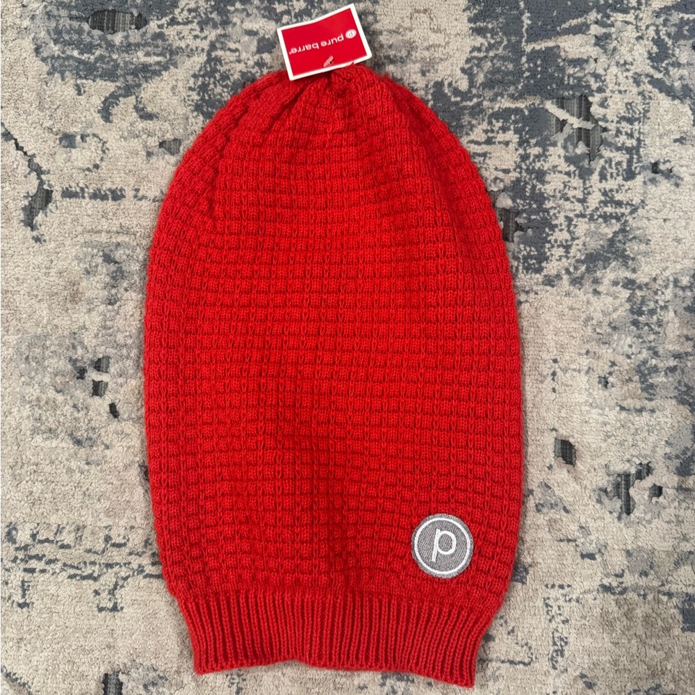 NWT Pure Barre Red Beanie
